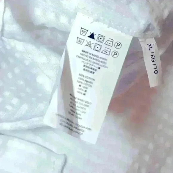 Michael Kors NWT White Short Sleeve Slim Fit 100% Cotton Textured Mens Size XL - Picture 10 of 13